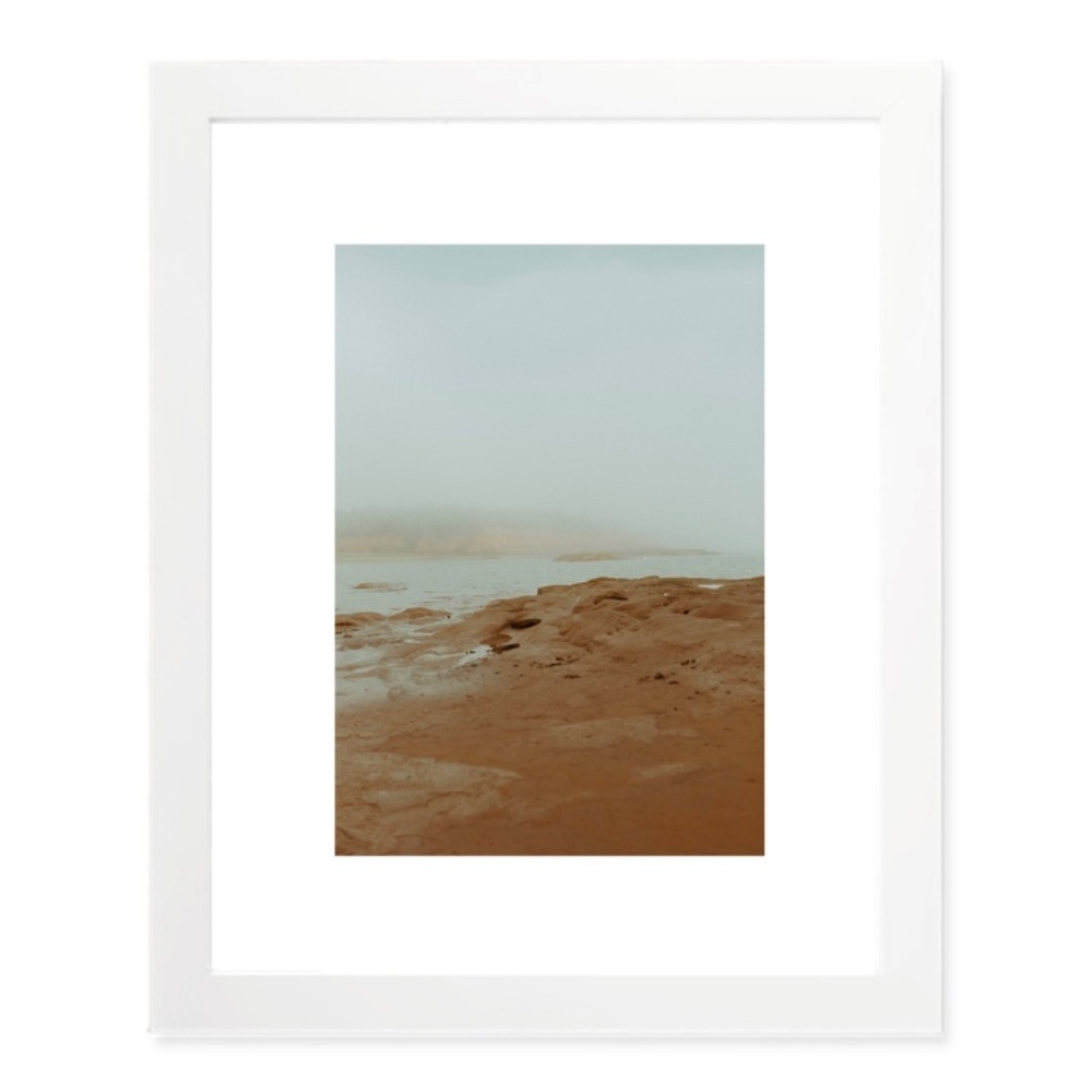 Foggy Coastline Beach Art Print